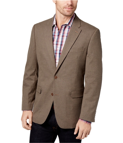 Tommy Hilfiger Mens Stretch Two Button Blazer Jacket taupe 40