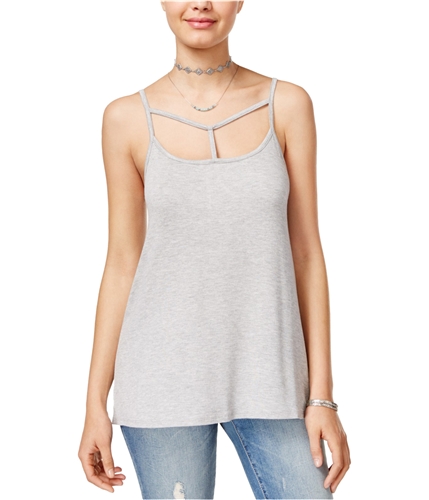 Hippie Rose Womens Strappy Tank Top lthtrgrey XS