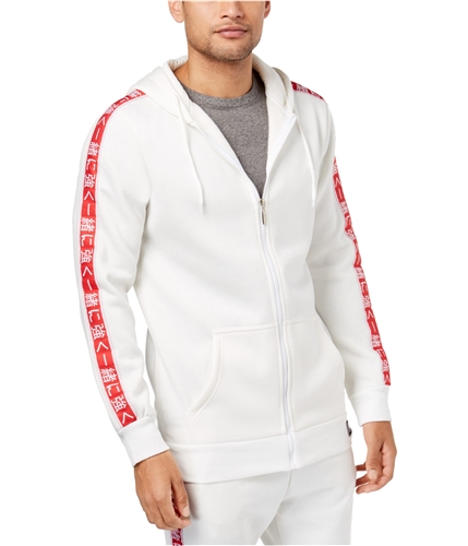 American Stitch Mens Zip-Front Hoodie Sweatshirt white M