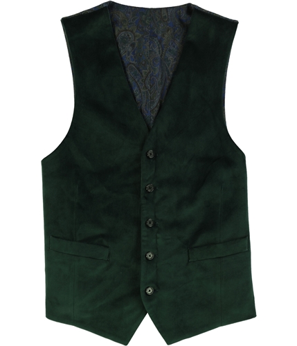 Ralph Lauren Mens Classic-Fit Velvet Five Button Vest huntergreen M