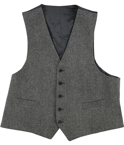 Ralph Lauren Mens Classic Four Button Vest blackwhite S