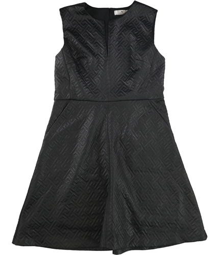 N Natori Womens Textured Sheath Dress black 8