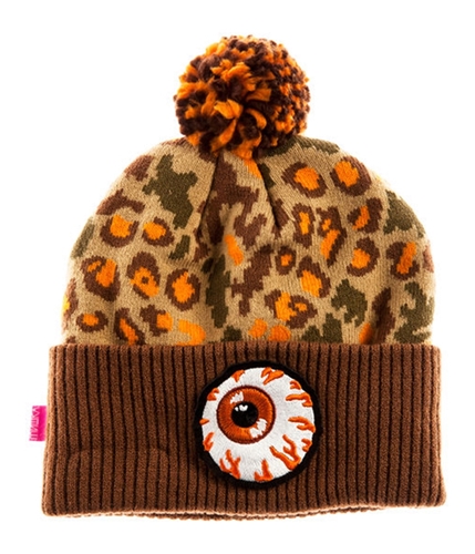 Mishka Mens The Patterson Keep Watch Pom Beanie Hat tan One Size