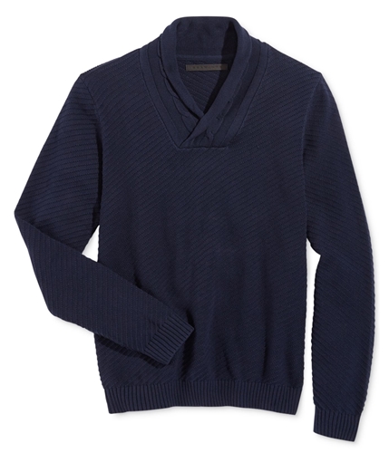 Sean John Mens Cable Pullover Sweater navy M