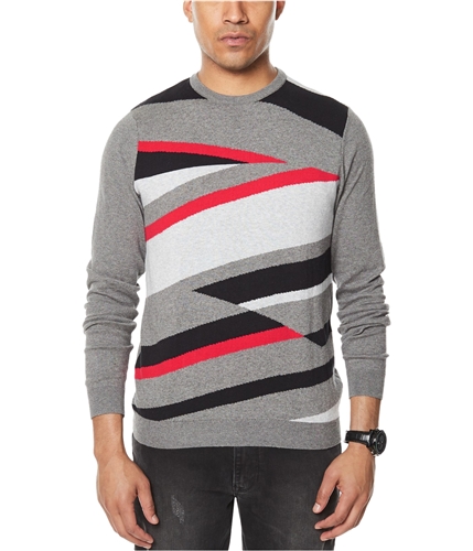 Sean John Mens Geometric Intarsia Pullover Sweater truered 3XLT