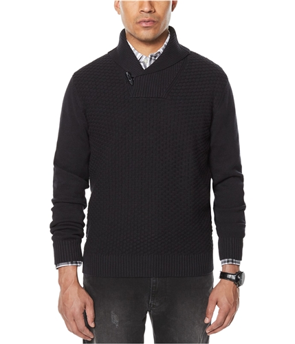 Sean John Mens Shawl-Collar Pullover Sweater pmblack Big 4X