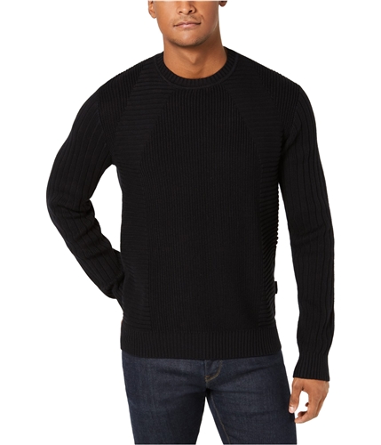 Sean John Mens Ribbed Pullover Sweater black XL