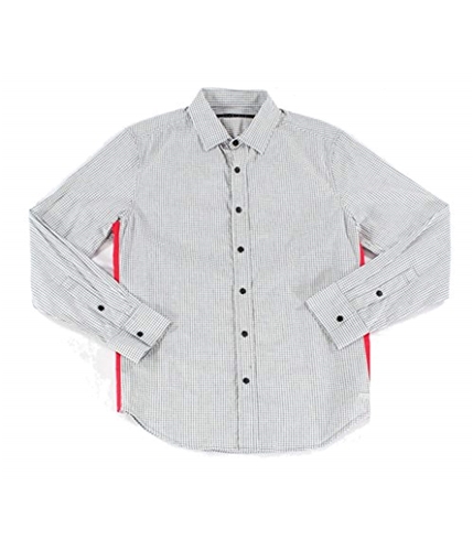 Sean John Mens Side Detail Button Up Shirt greyred 2XL