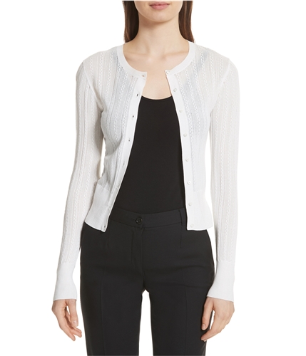 Theory Womens Prosecco Cardigan Sweater white S