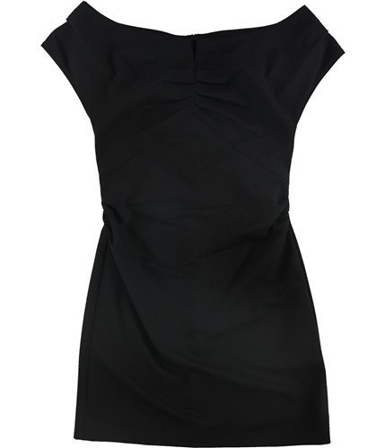 Helmut Lang Womens Ruched Bodycon Off-Shoulder Dress black 10