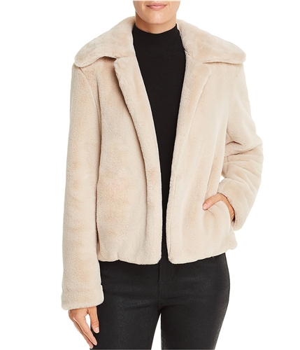 Theory Womens Luxe Faux Fur Jacket beige S
