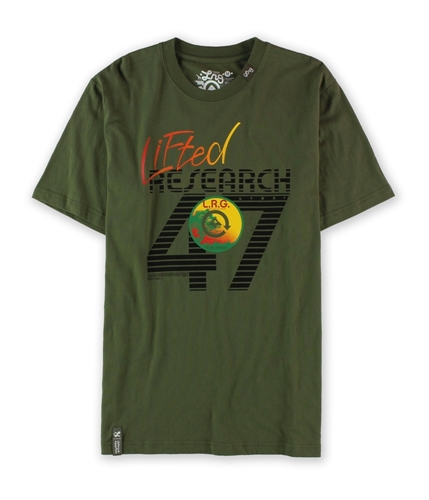 LRG Mens Lifted Research Logo Basic T-Shirt olivedrab M