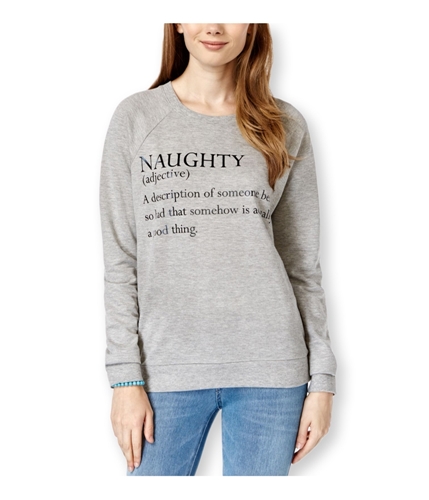 Pretty Rebellious Clothing Womens Naughty Crew Sweatshirt heathergrey M
