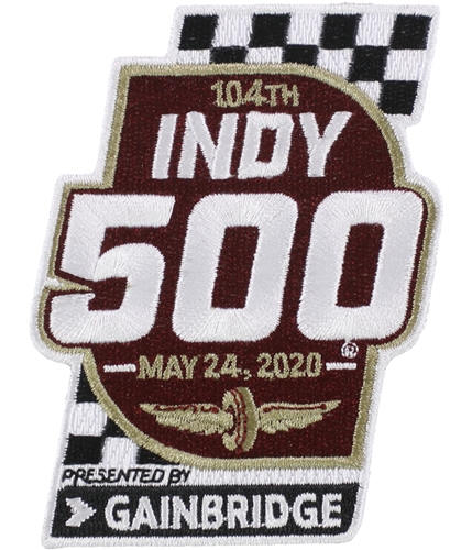 Indy 500 Unisex Embroidered Logo Decorative Patches redwht