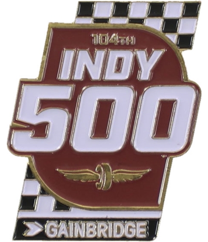 Indy 500 Unisex 104th Event Flag Pins Brooch Souvenir redblk