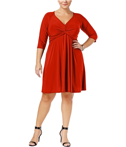 Love Squared Womens Trendy Shift Dress red 3X