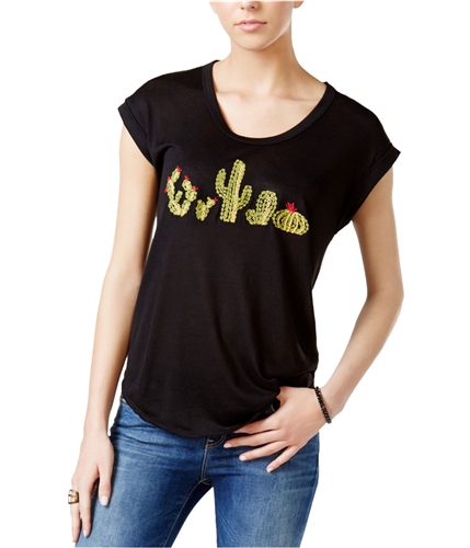 Carbon Copy Womens Cactus Basic T-Shirt black L