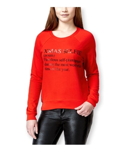 Pretty Rebellious Clothing Womens Xmas Selfie Sweatshirt red XS