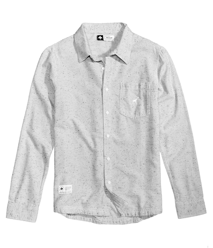 LRG Mens Hazy Daze Speckled Button Up Shirt l176 L