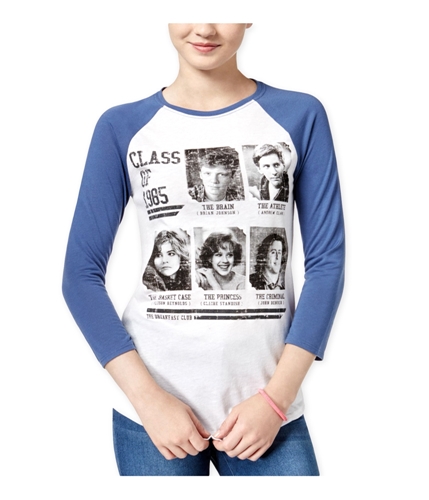 Hybrid Womens The Breakfast Club Yearbook Graphic T-Shirt whitenavy XS