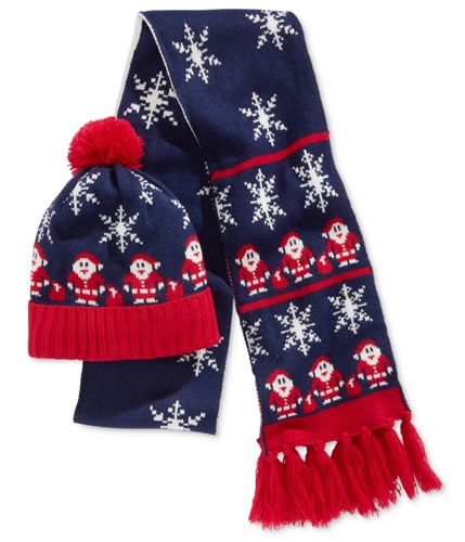 Hooked Up by IOT Womens 2pc Santa Claus Beanie Hat redwhiteblue One Size