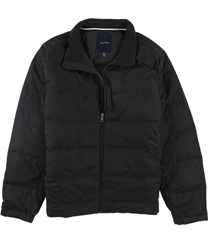 Nautica Mens Full Zip Quilted Jacket black L
