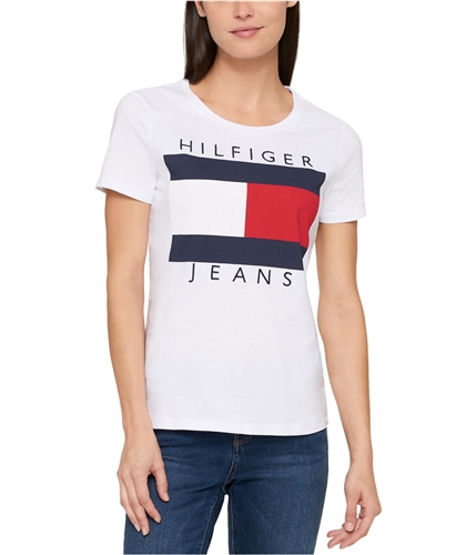 Tommy Hilfiger Womens Logo Graphic T-Shirt wht 2XL