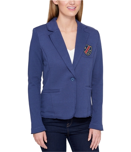 Tommy Hilfiger Womens Patched One Button Blazer Jacket mid XS