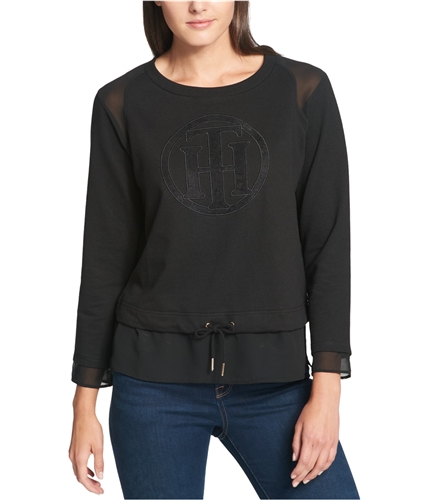 Tommy Hilfiger Womens Monogrammed Graphic T-Shirt blk M