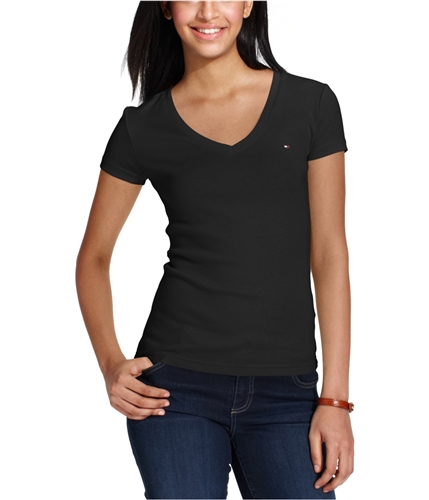 Tommy Hilfiger Womens Logo Basic T-Shirt black M