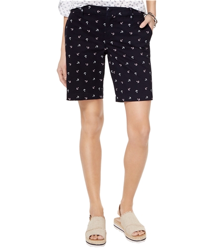 Tommy Hilfiger Womens Anchor-Print Casual Chino Shorts szn 2