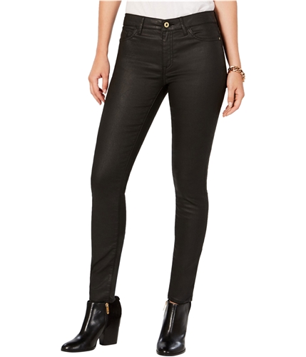 Tommy Hilfiger Womens Greenwich Waxed Denim Skinny Fit Jeans black 2x29