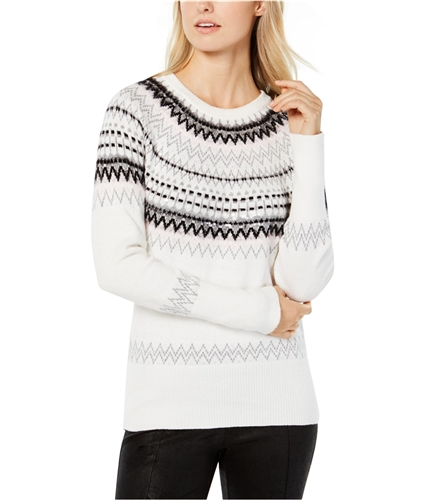 Tommy Hilfiger Womens Faire Isle Pullover Sweater white XL