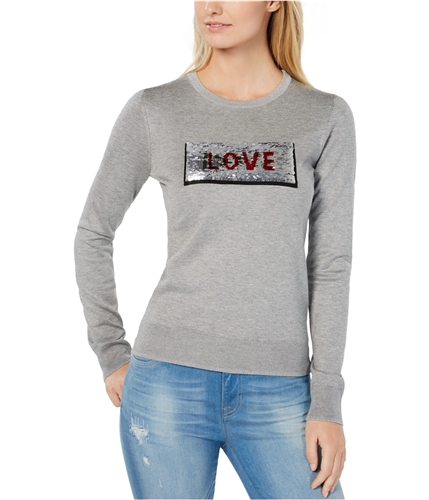 Tommy Hilfiger Womens Love Pullover Sweater gray XS