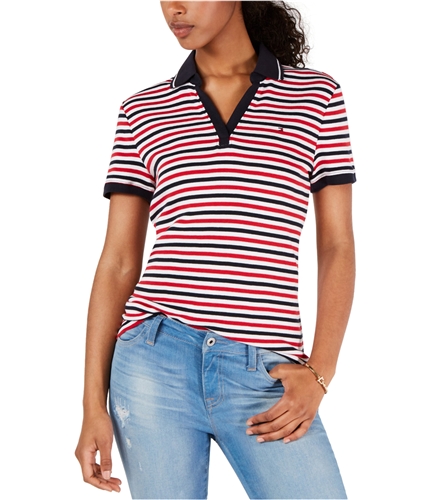 Tommy Hilfiger Womens Stripe Polo Shirt multicolor S