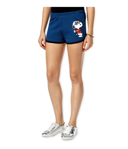 Hybrid Womens Snoopy Americana Casual Mini Shorts navyblack XS