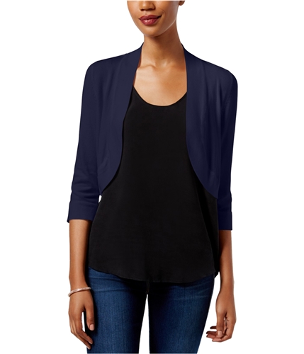 Jessica Howard Womens Solid Cardigan Sweater navy S
