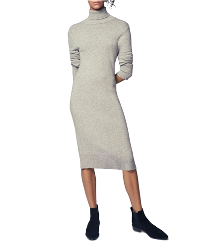 b New York Womens Solid Sweater Dress gray L