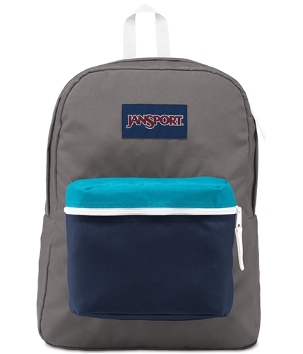 Jansport Unisex Colorblocked Standard Backpack shadygreywhite