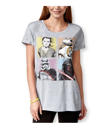 Hybrid Mens Star Wars Character Graphic T-Shirt htrgrey XS