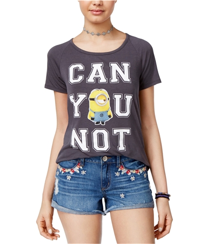Despicable Me Womens Can You Not Graphic T-Shirt charcoal M