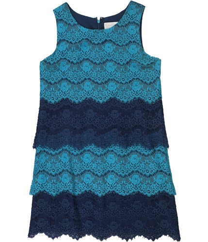 Jessica Simpson Womens Lace Tiered Dress blue 8