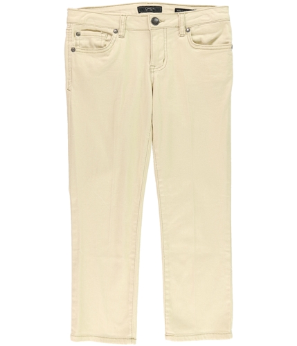 Jessica Simpson Womens Contrast Stitching Skinny Fit Jeans beige 27x23