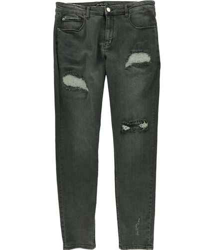 Jaywalker Mens Deconstructed Slim Fit Jeans black 34x33