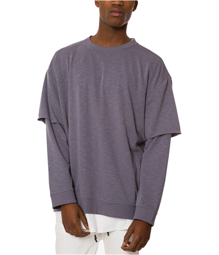 Jaywalker Mens Layered Oversized Sweatshirt slate S