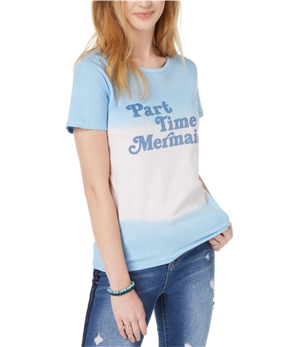 Freeze CMI Inc. Womens Colorblock Jewel Neck Graphic T-Shirt bluepink S
