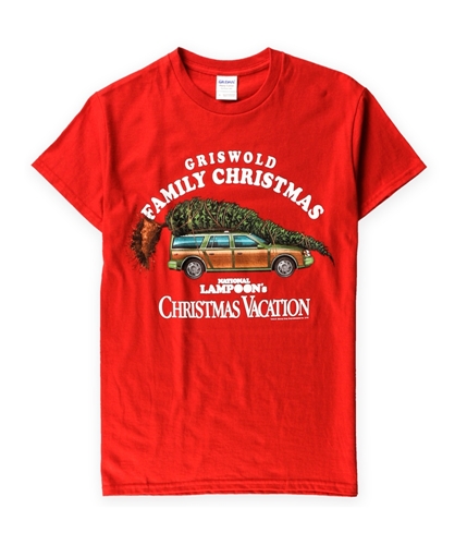 Gildan Mens Family Christmas Graphic T-Shirt red S