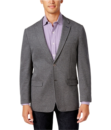 Tommy Hilfiger Mens Knit Two Button Blazer Jacket grey 40