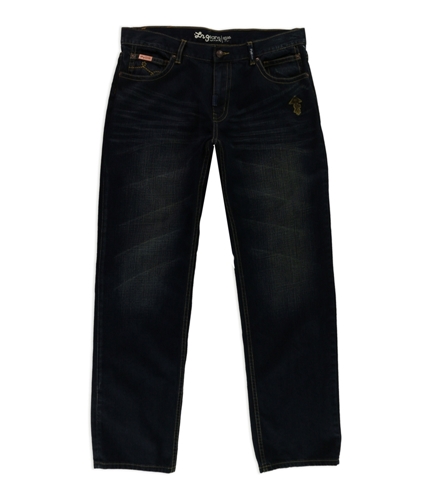 LRG Mens Straight Slim Fit Jeans dkindwsh 36x32