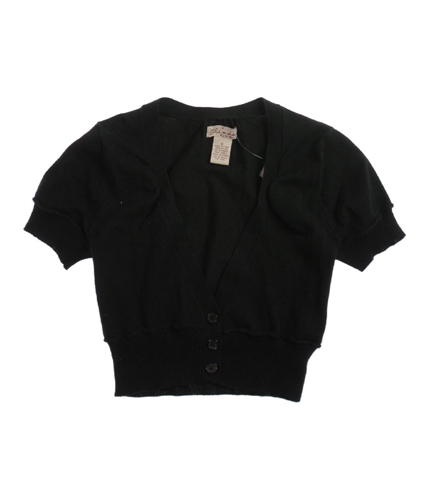 JJ BASICS Womens Sleeve Cardigan Sweater black S